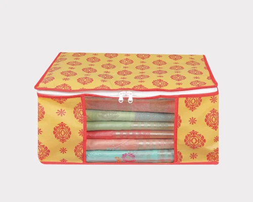 Non-Woven Printed Saree Organizer Bag